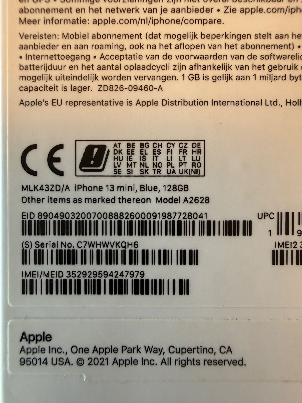 Apple Handys / Smartphones: iPhone 13 Mini Blue - 128 GB - Excellent condition – Gebraucht aus Zürich von Lambert1709 8