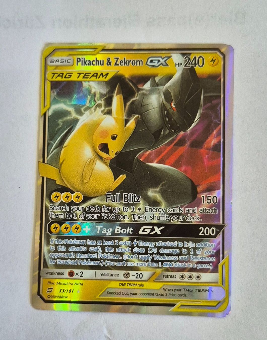 Cartoline: Tagteam Pikachu,Zekrom Gx – Usato da Nänikon venduto da Scarnuz13