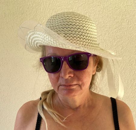 Hut weiss Sommerhut chapeau cappello ladies cap Schleife hat
