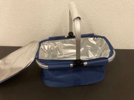 Kühltasche Picknick-Korb, blau, ca. 45 x 25 x 25 cm