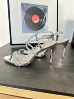 Silberne High Heels mit Strass, Grösse 38, neu!