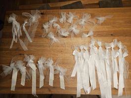 Schleifen Hochzeit Deko handgemacht 37 teilig