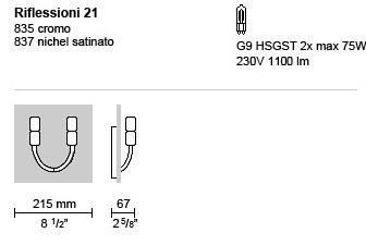 Lampade: Wandleuchte Riflessioni 21 – Nuovo e nell'imballaggio originale da Umiken venduto da licht5040 3