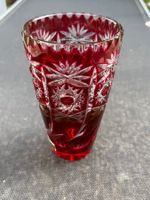 Lausitzer Bleikristall Vase Blumenvase Vase Vintage rot