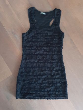 🐸 COCKTAILKLEID / KLEID / TUNIKA mit Rüschen & Schal 36-38