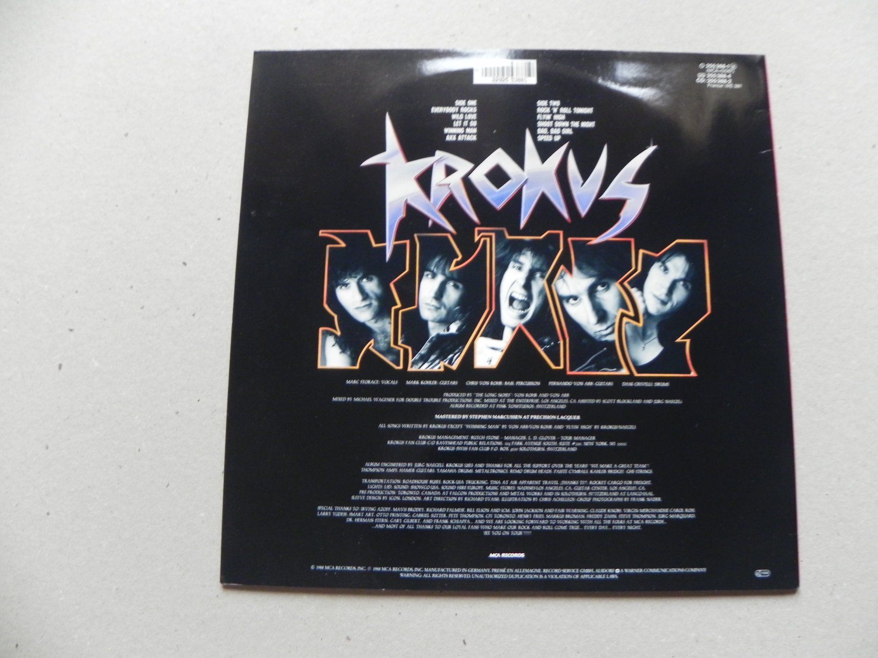 LP CH Schweiz Hardrock Band Krokus 1988 Heart Attack (D'occasion