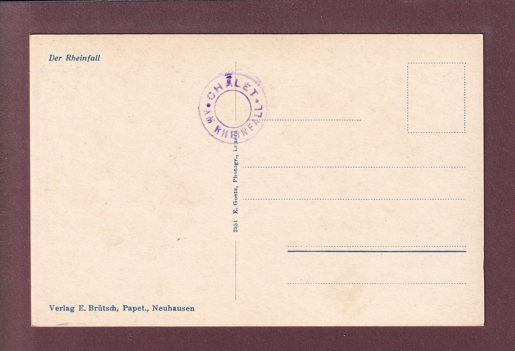 Cartes postales: RHEINFALL – D'occasion à Pully par nicecards 1