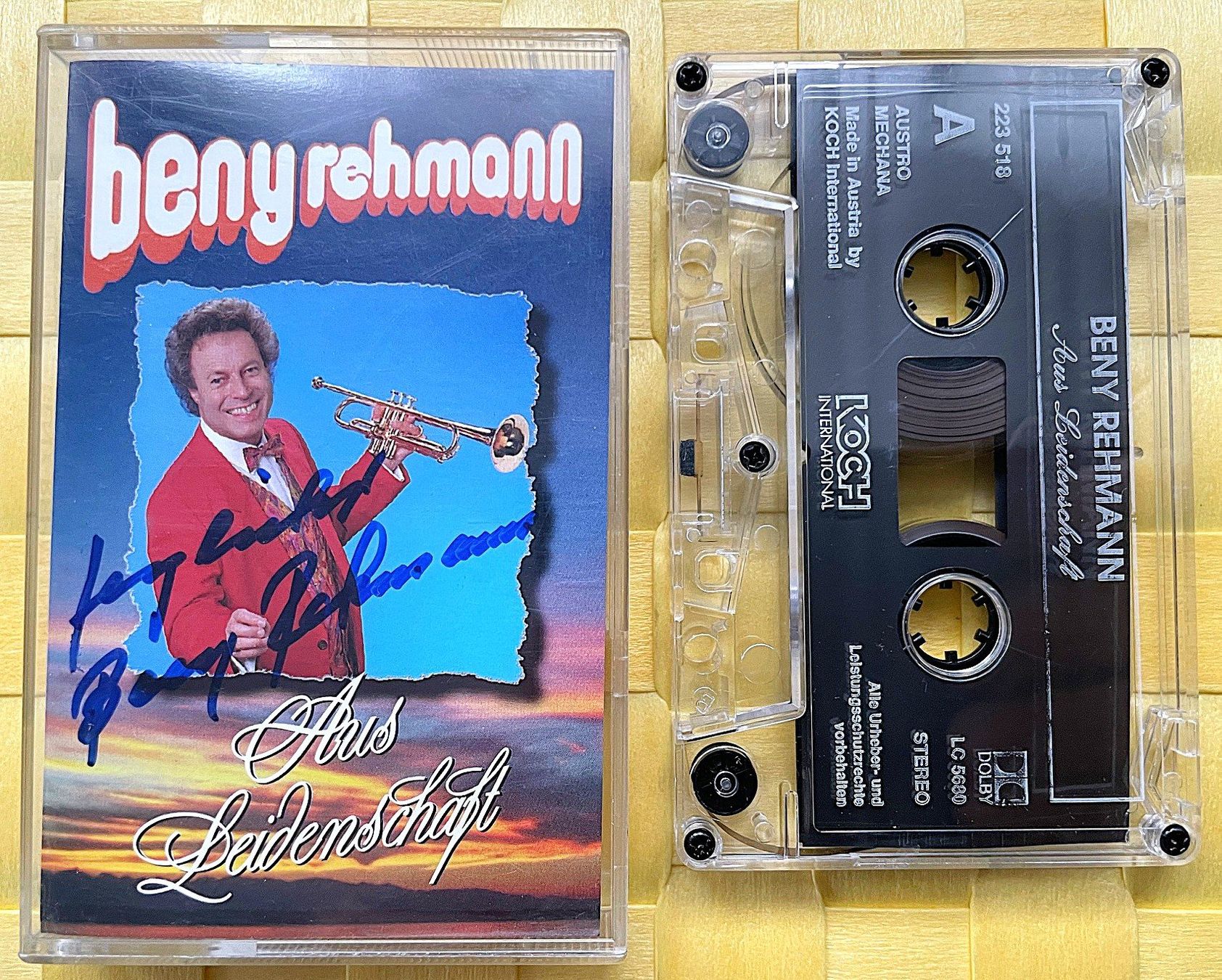 Musicassette: BENY REHMANN "Aus Leidenschaft" - mit Autogramm! – Nuovo e nell'imballaggio originale da Wattwil venduto da webrawa