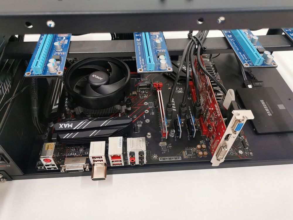 Mining Rig Case/Mainboard/Prozessor/RAM/SSD/Netzteilen (Gebraucht) in ...