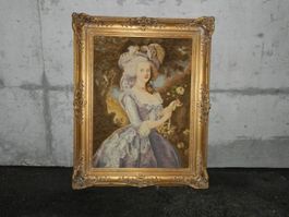 Antiker vergoldeter Rahmen Maria Theresia