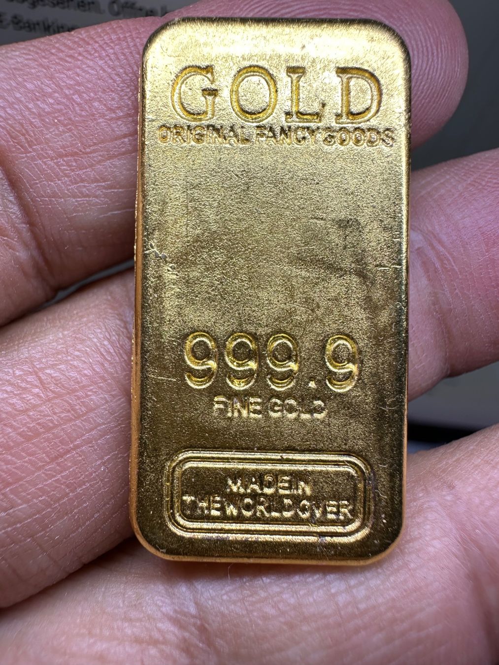Edelmetalle: Gold barren – Replika – Neu (gemäss Beschreibung) aus Langenthal von Seelenfreunde