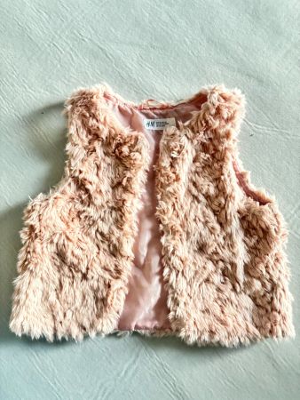 H&M Kunstfell Fluffy Gilet/Weste Gr116