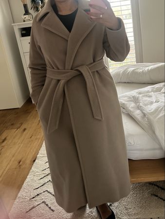 MaxMara Studio Wollmantel Gr. 40 beige