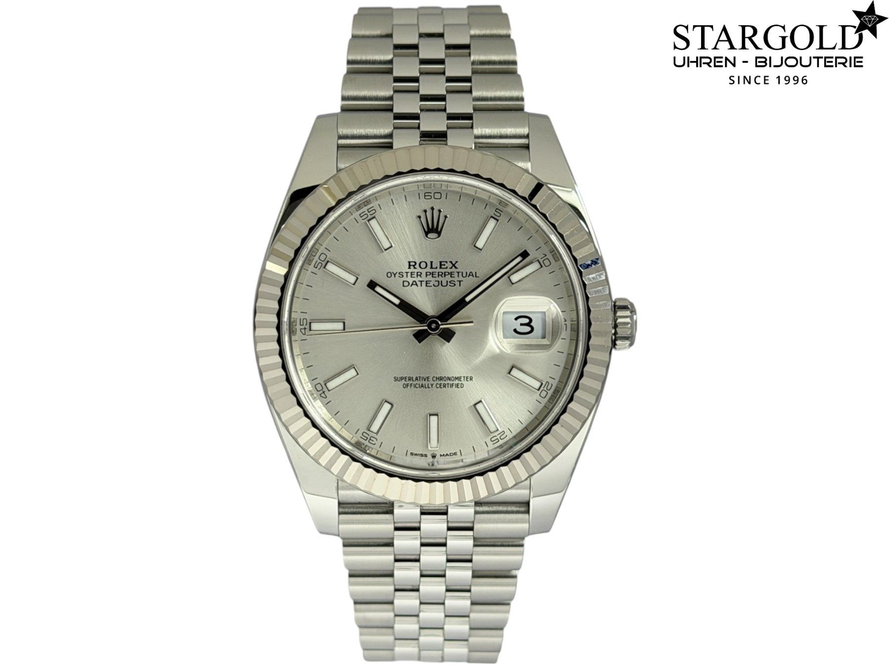Rolex Uhren: Rolex Datejust 41 Silber - 126334 – Gebraucht aus Zürich von Stargold-Uhren