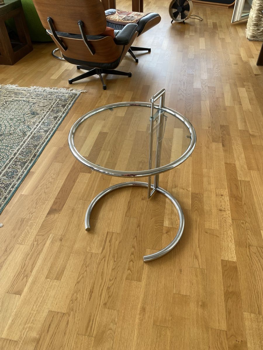 Vitra Tavoli: Eileen Gray Chrome & Glass Side Table - a classic – Usato da Zürich venduto da Chris524 5