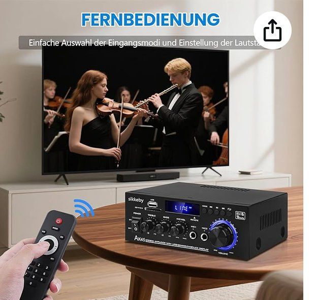 Amplificatori: HiFi Empfänger/Verstärker mit Bluetooth AK45 Mini Stereo – Nuovo (secondo la descrizione) da Hinwil venduto da Hadli 4