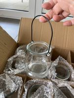 Kleine Glaslaternen / Windlichter (9 Stück)