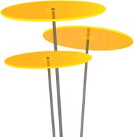 Sonnenfänger 3er-Set Gelb 15cm Scheiben mit Schwingstab
