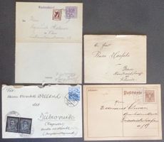 ÖSTERREICH: 4 Poststücke aus 1922–1935