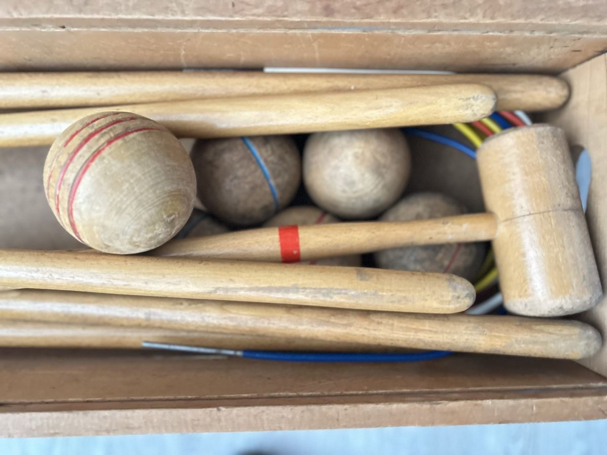 Giochi: Krocket Set Holz komplett Vintage – Usato da Rüdlingen venduto da Charlesboeni 2