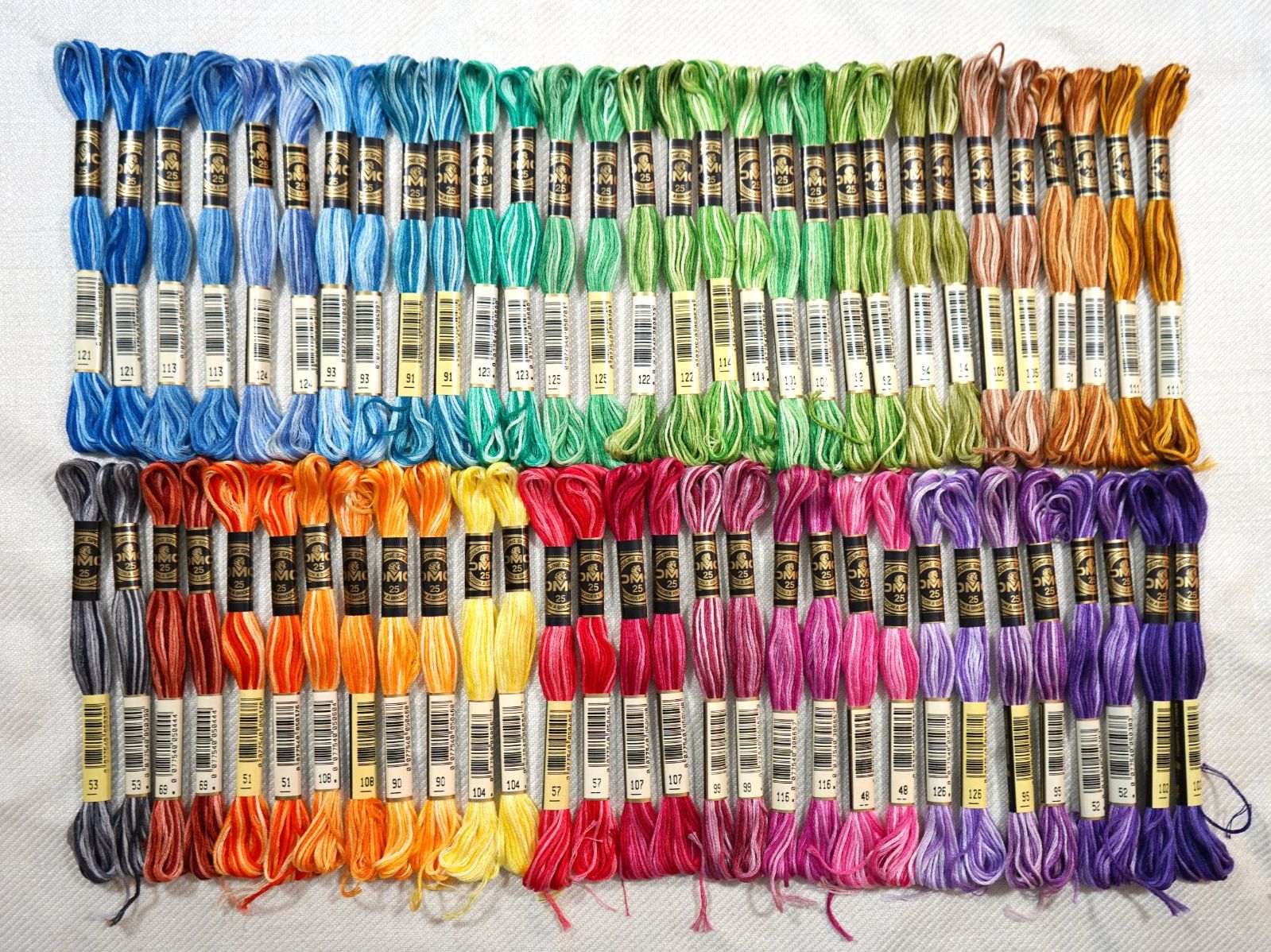 Kordeln & Faden: 60 DMC Mouliné Spécial Multicolor Art 117 - LOSB8 – Neu und originalverpackt aus Mels von DACRI