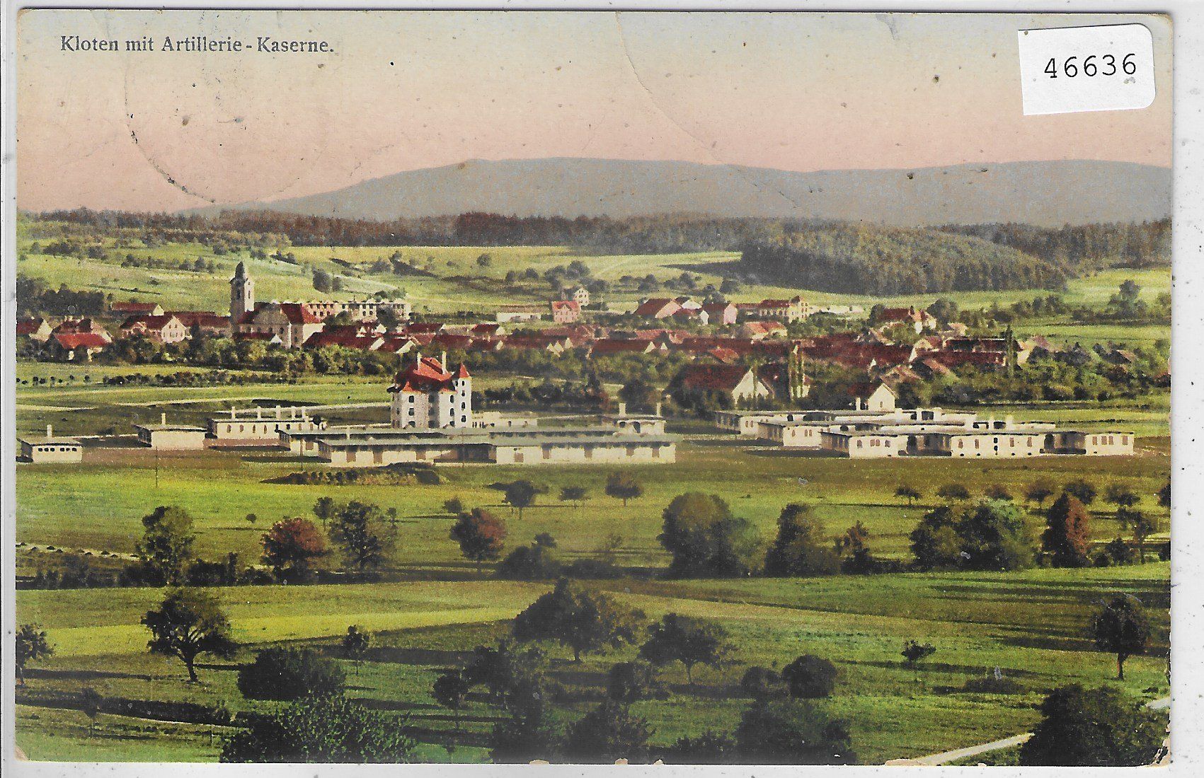 Ansichtskarten: Kloten - Artillerie-Kaserne - Litho – Gebraucht aus Ettingen von Kartenplanet