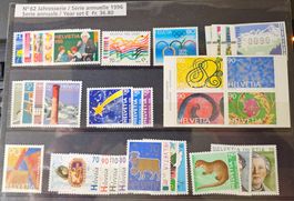 SCHWEIZ Jahresserie ** 1996 Postpreis : 36.80