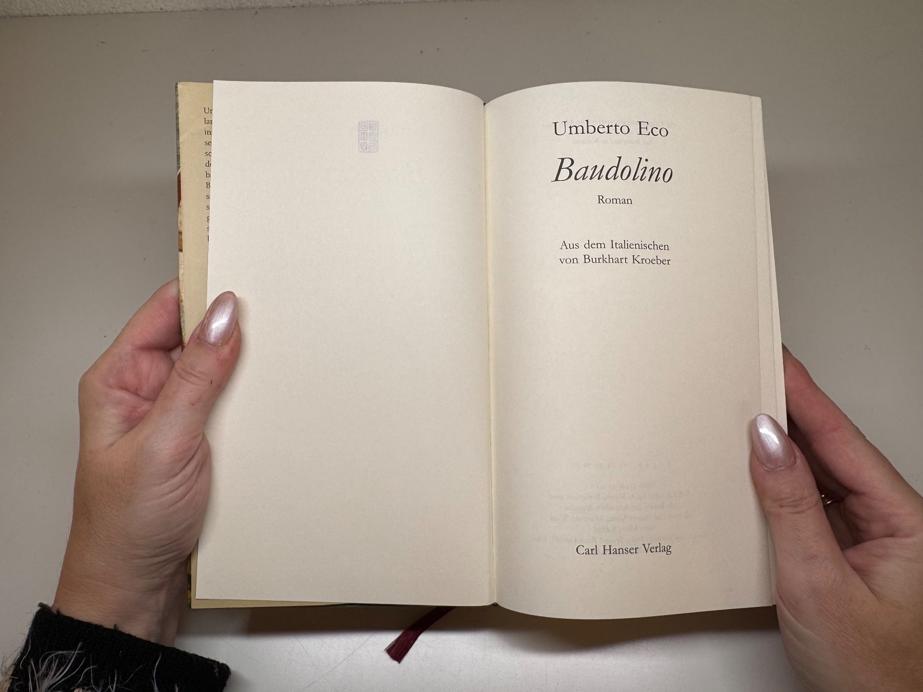 Libri: ROMAN: Umberto Eco, Baudolino – Usato da Grosswangen venduto da Deutsche_Romane 2