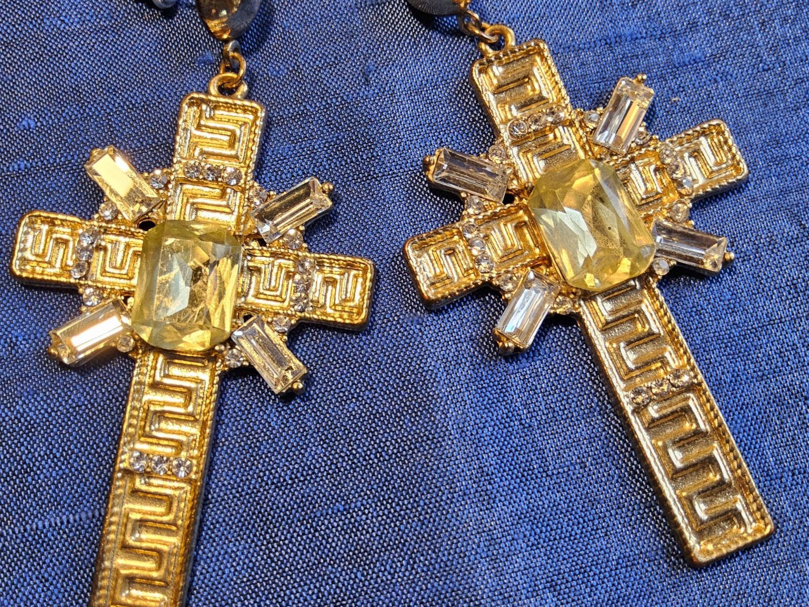 Orecchini pendenti & Orecchini a lobo: Vintage festliche Kreuz Ohrhänger – Usato da Zürich venduto da helsan 7