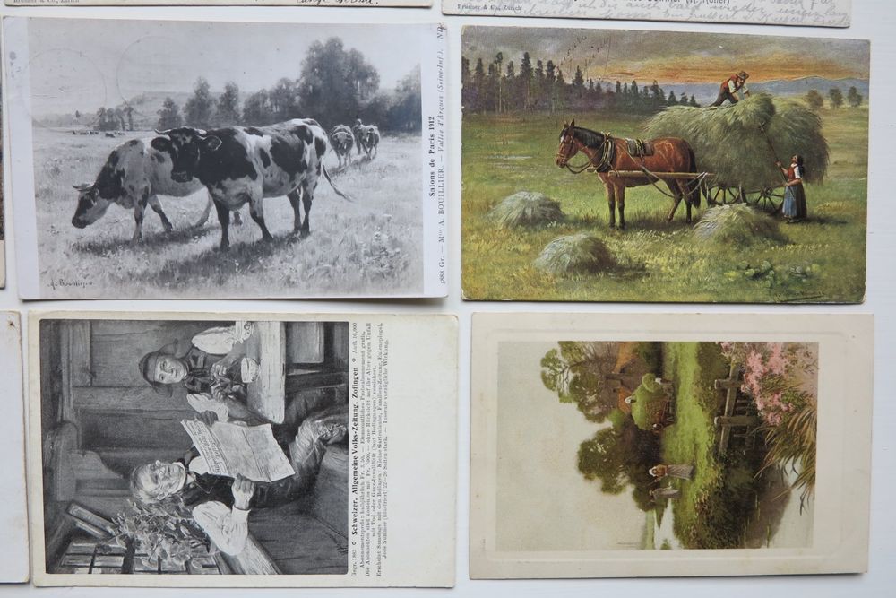 12 alte AK Landwirtschaft Bauerntum Künstler inkl 4xR.Koller | Kaufen