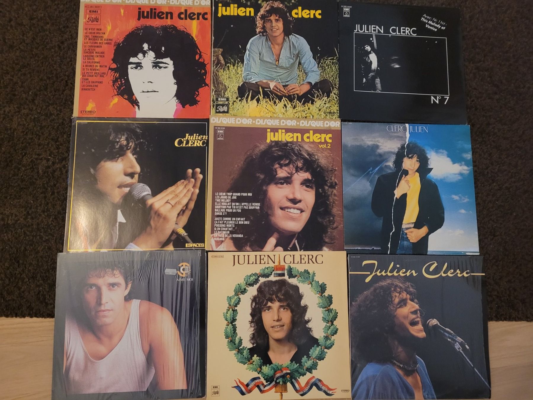 Vinyles: 9 LP Julien Clerc – D'occasion à Martigny par MZ-67