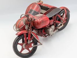 Metal Vintage Motorcycle avec Sidecar
