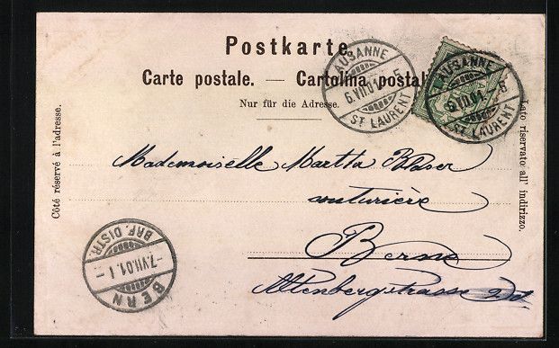 Cartoline postali: Litho Lausanne, Cathedrale, Ortsansicht  – Usato da Berlin venduto da bartko-reher 1