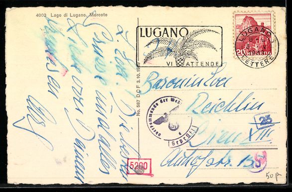 Ansichtskarten: Morcote /Lago di Lugano, Panorama – Gebraucht aus Berlin von bartko-reher 1