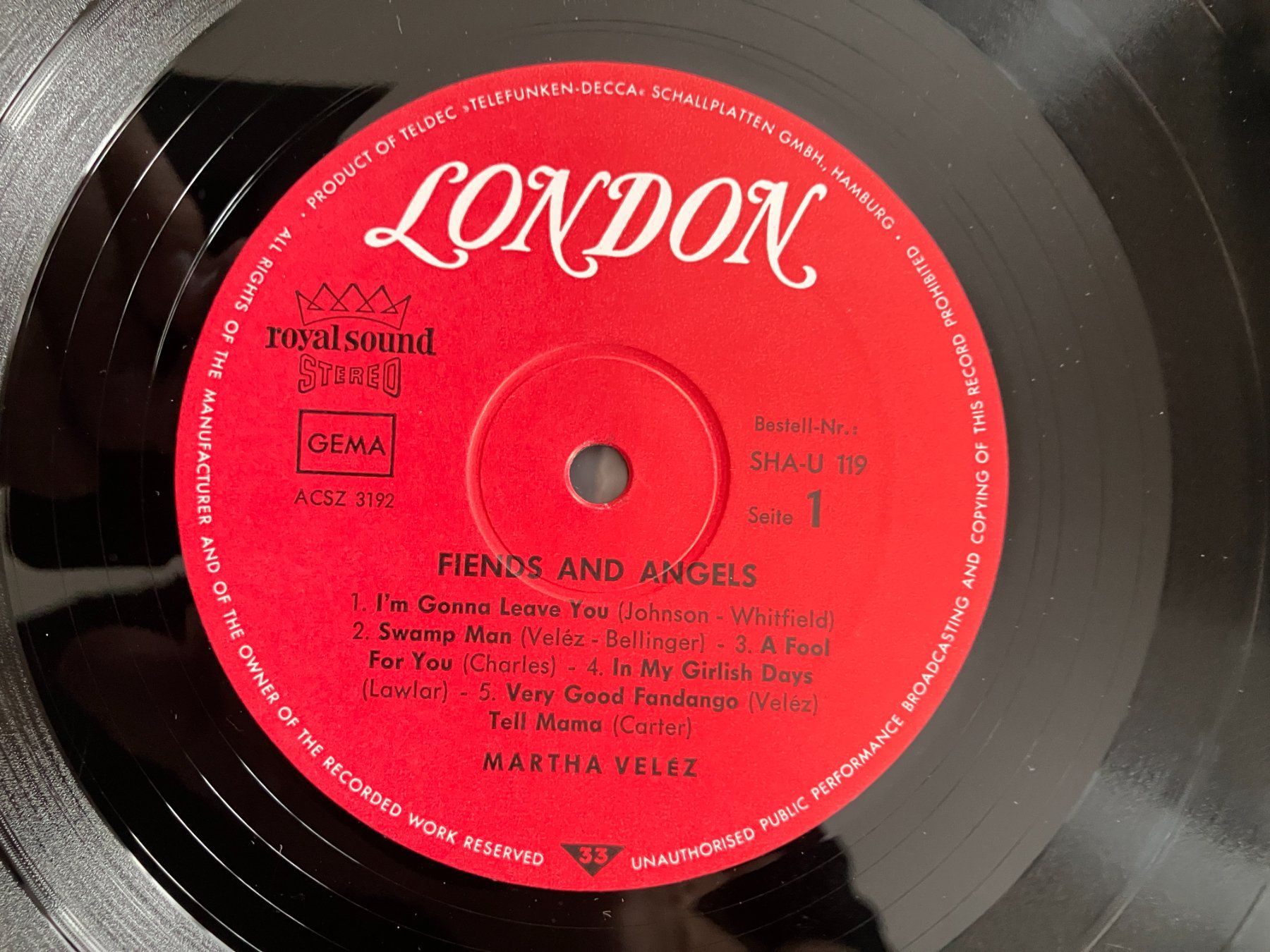 Schallplatten: Martha Velez – Gebraucht aus Aarwangen von Jukebox3 5