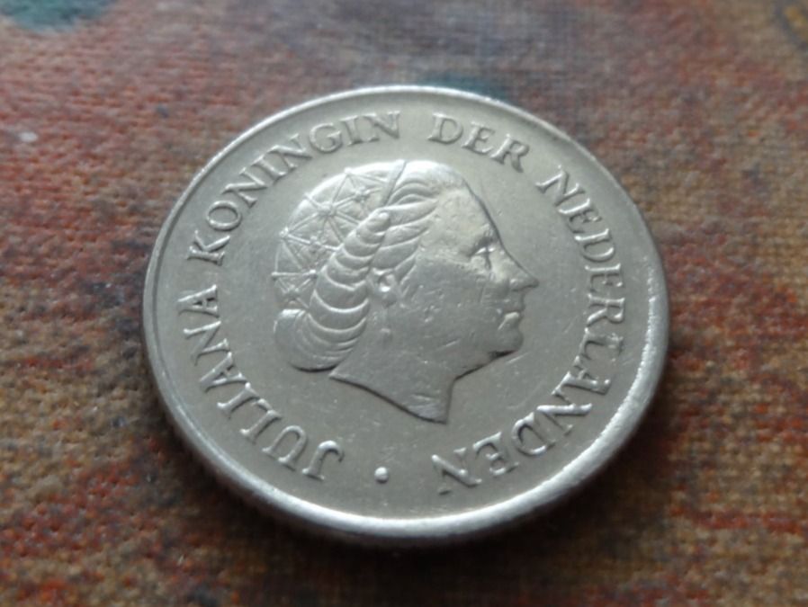 Tutti le monete: PAYS-BAS  Nederland  25  Cent  1969 – Usato da Romanel-sur-Lausanne venduto da Swift13 1