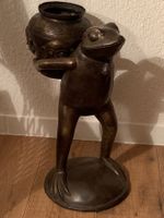 Antiker Frosch  Kupfer bronziert 52 cm hoch Rarität