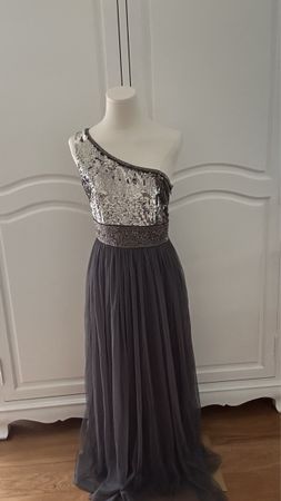 One shoulder Kleid 38 Lace& Beads