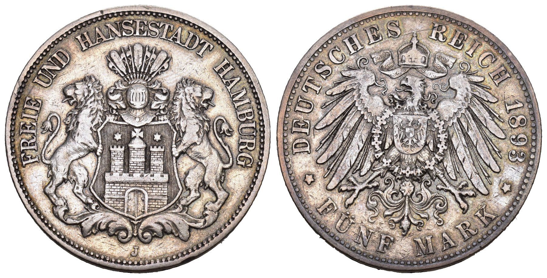 Alle Münzen: Hamburg 1893 – Gebraucht aus Bern von numismatictops