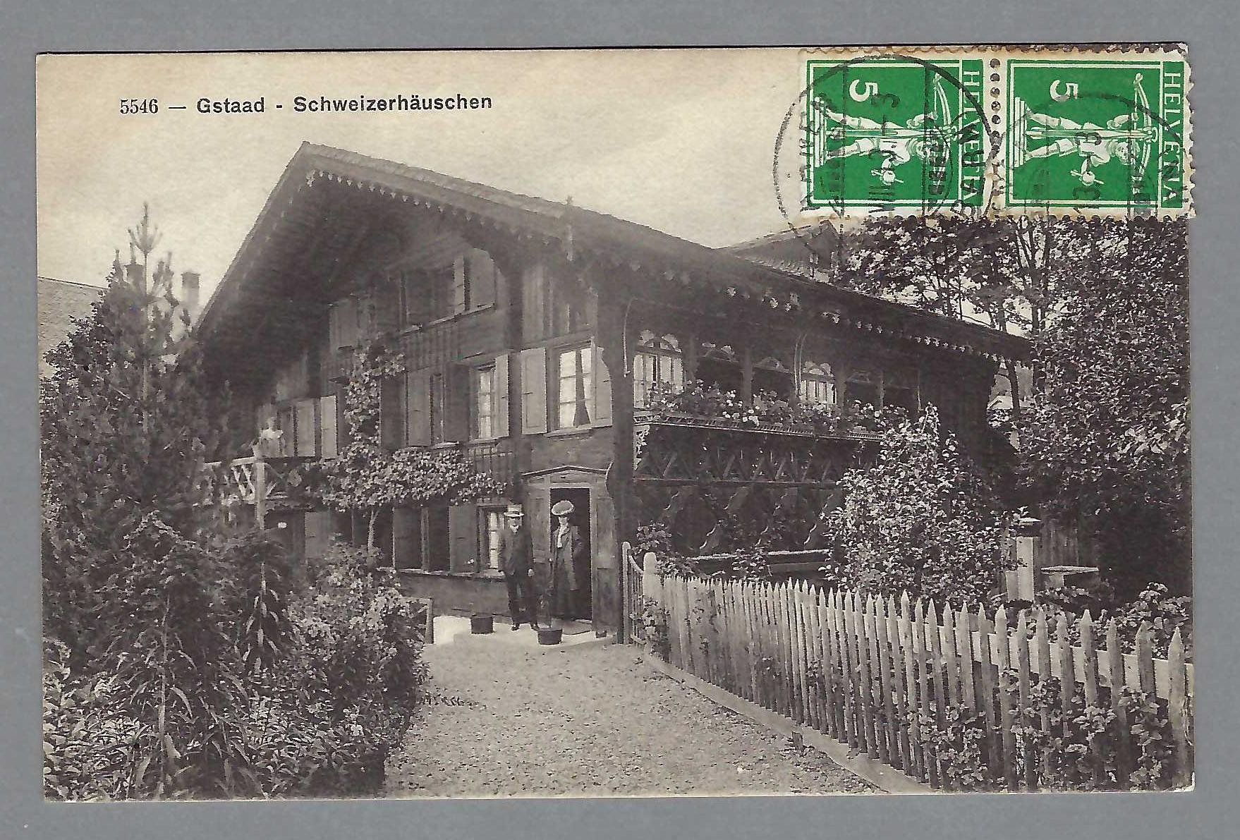 Ansichtskarten: 1913, GSTAAD, SCHWEIZERHÄUSCHEN – Gebraucht aus Pura von ulisse1957