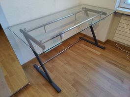 Moderner Glas- / Schreibtisch – 150×70×73 cm – Glas & Metall
