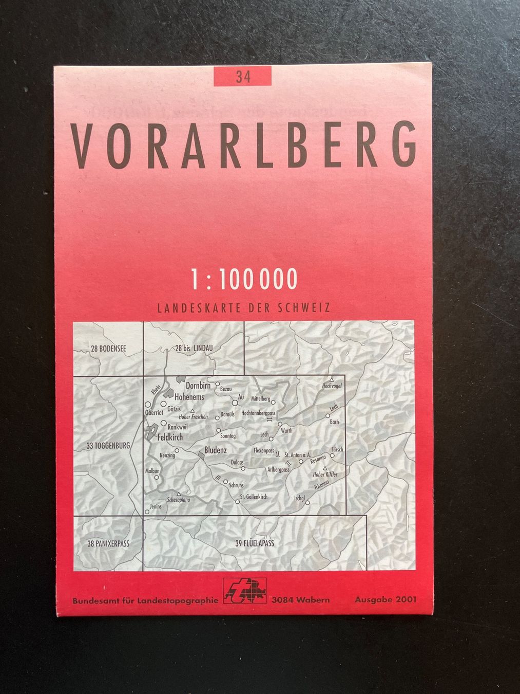 Cartes géographiques & atlas: Vorarlberg, Landkarte 2001 – D'occasion à Wangen ZH par day01