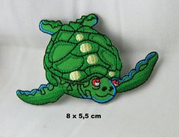 SCHILDKRÖTE - Aufnäher - Aufbügler - Stickerei - 8x5,5cm