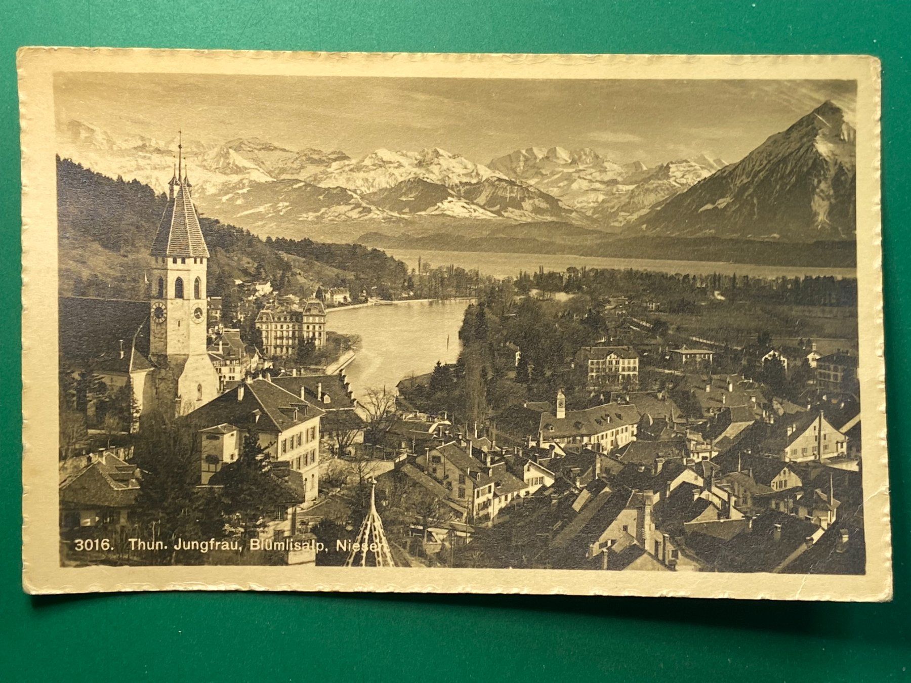 Cartoline postali: Thun - Jungfrau und Blümlisalp – Usato da Steg VS venduto da danwer74