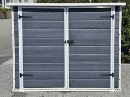 Gartenbox Aufbewahrungsbox Holzoptik Anthrazit 