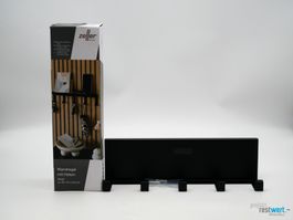 ZELLER PRESENT Wandregal mit Haken Metall Schwarz