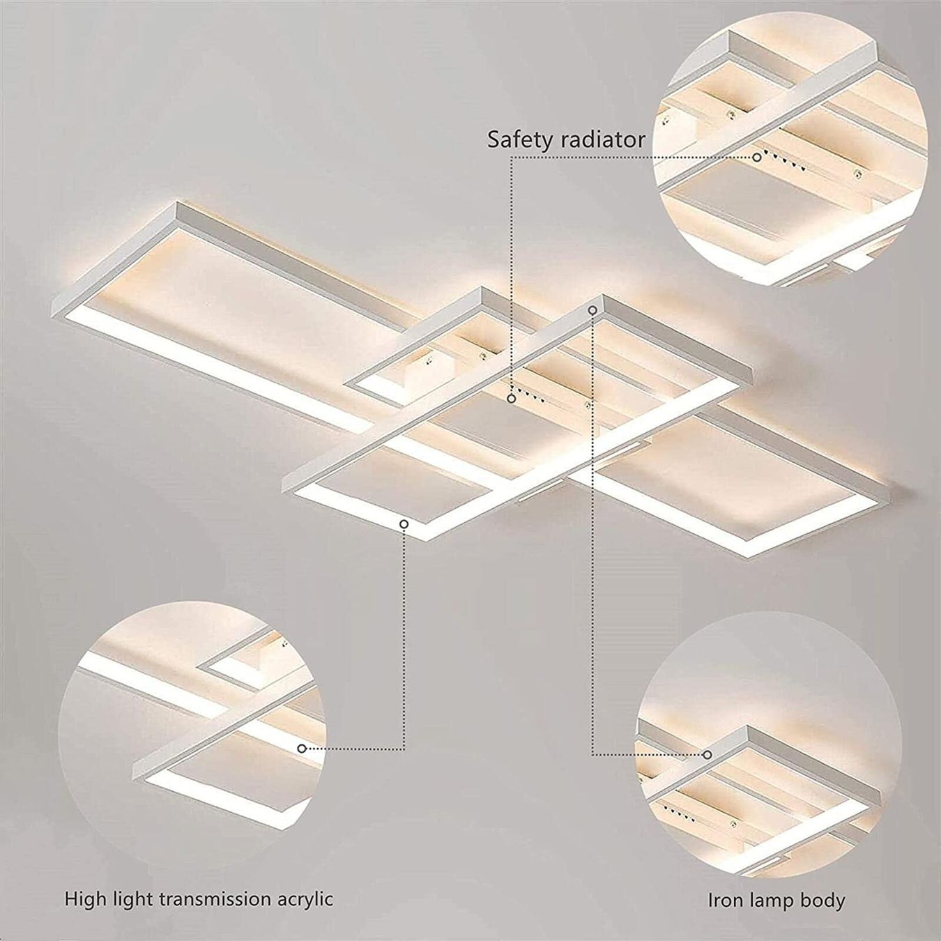 Kronleuchter & Deckenlampen: Deckenleuchte Deckenlampe Wandlampe dimmbar Fernbedienung – Neu und originalverpackt aus Herisau von Serenco 5