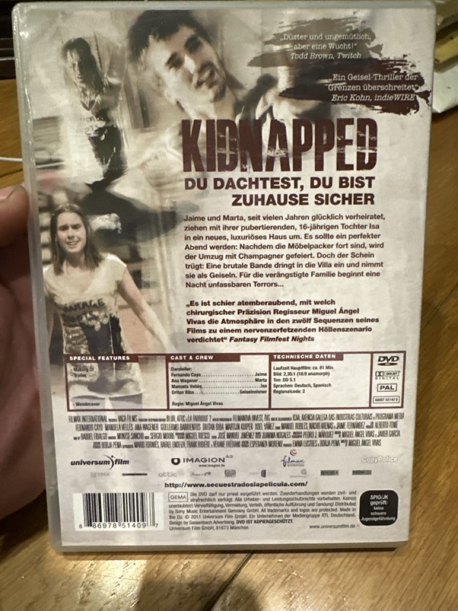 Tutti i DVDs: Kidnapped DVD – Usato da Benken ZH venduto da Audi-erich 1