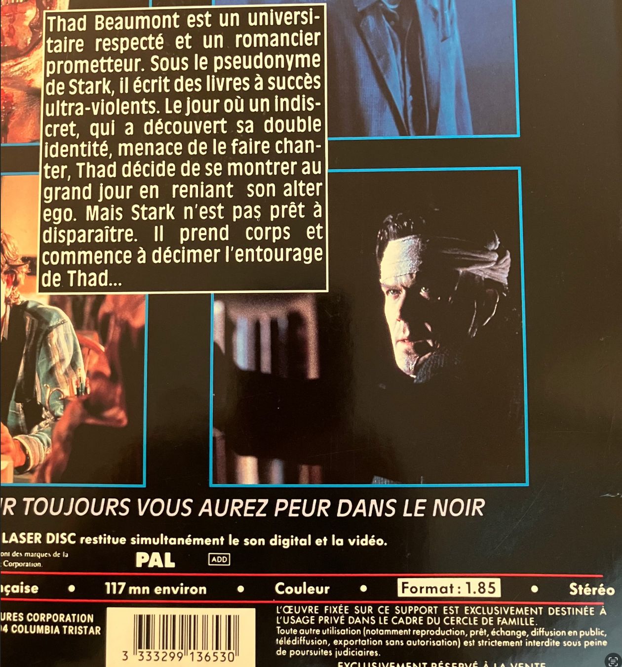 Alle DVDs: Laserdisc - la part des tenebres - The Dark Half – Gebraucht aus Stans von canberra04 4