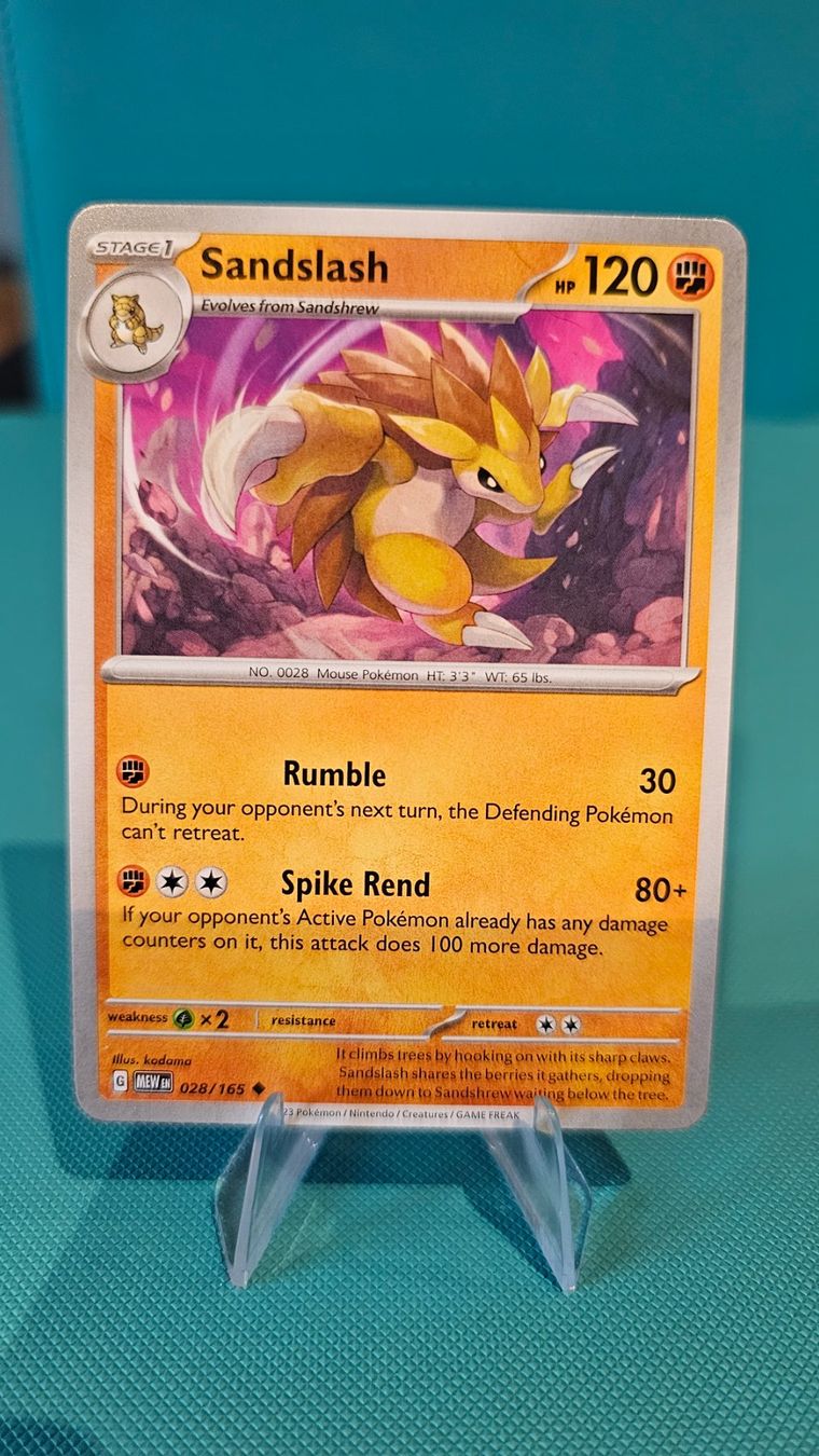 Pokémon Cartes à collectionner: Sandslash MEW 028/165 EN – D'occasion à Rheineck par Pinia03